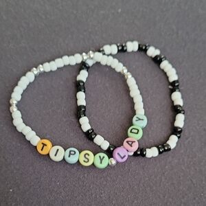 Handmade Alcohol Inspired Beaded Bracelet Set - Multicolor